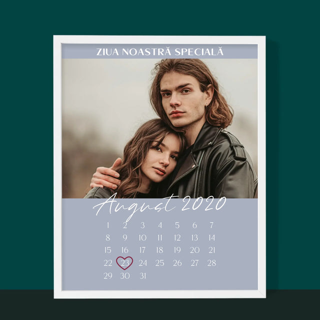 Fotografie Si Semnătură: Ziua Noastră Specială - Imprimare Cu Ramă 30X40 (Verticală)