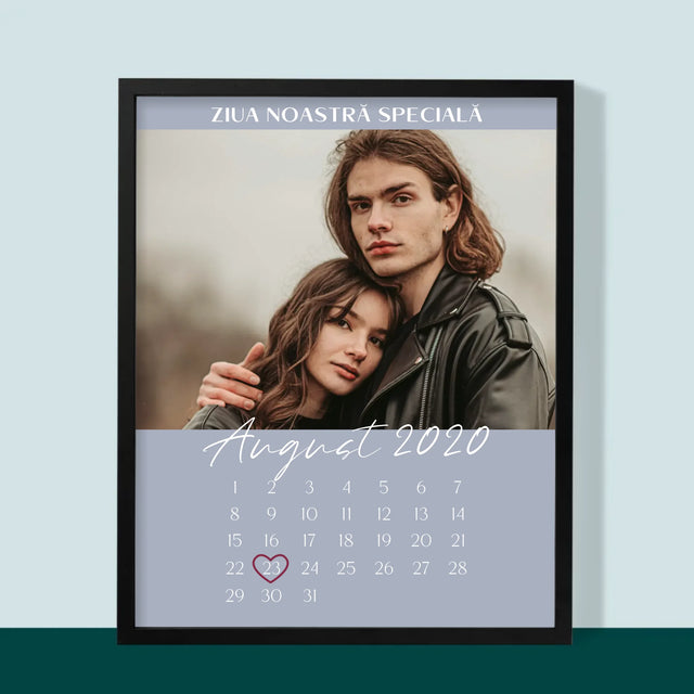 Fotografie Si Semnătură: Ziua Noastră Specială - Imprimare Cu Ramă 30X40 (Verticală)