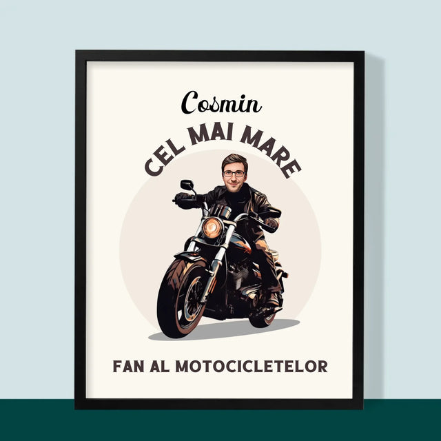 Personajul Tău: Fanul Motocicletelor - Imprimare Cu Ramă 30X40 (Verticală)
