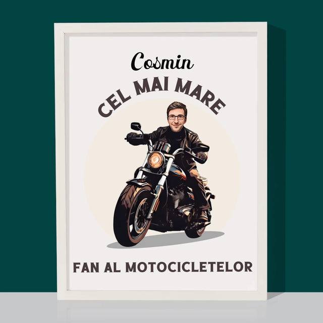Personajul Tău: Fanul Motocicletelor - Imprimare Cu Ramă 30X40 (Verticală)