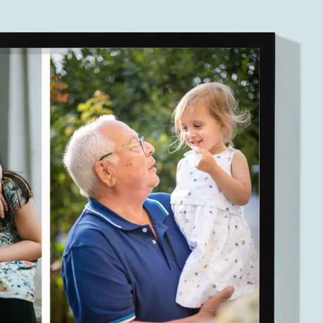 Colaj De Fotografii: Iubitul Bunic - Imprimare Cu Ramă 30X40 (Verticală)