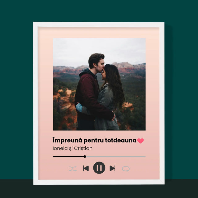 Fotografie Si Semnătură: Spotify Cu Fotografia Ta - Imprimare Cu Ramă 30X40 (Verticală)