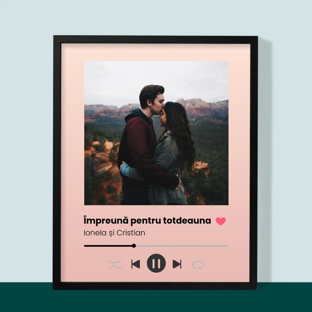 Fotografie Si Semnătură: Spotify Cu Fotografia Ta - Imprimare Cu Ramă 30X40 (Verticală)