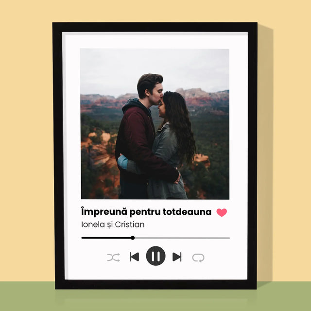 Fotografie Si Semnătură: Spotify Cu Fotografia Ta - Imprimare Cu Ramă 30X40 (Verticală)