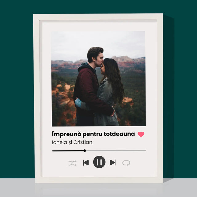 Fotografie Si Semnătură: Spotify Cu Fotografia Ta - Imprimare Cu Ramă 30X40 (Verticală)