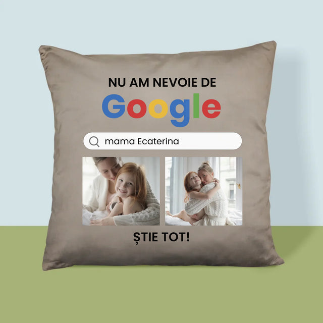 Colaj De Fotografii: Nu Am Nevoie De Google - Pernă (Cu Fotografie)