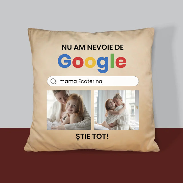 Colaj De Fotografii: Nu Am Nevoie De Google - Pernă (Cu Fotografie)