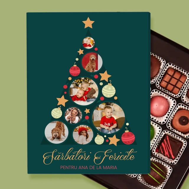 Colaj De Fotografii: Brad, Jucării De Brad - Praline