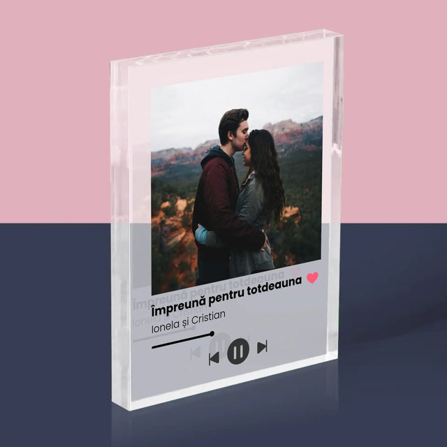 Fotografie Si Semnătură: Spotify Cu Fotografia Ta - Bloc Acrilic