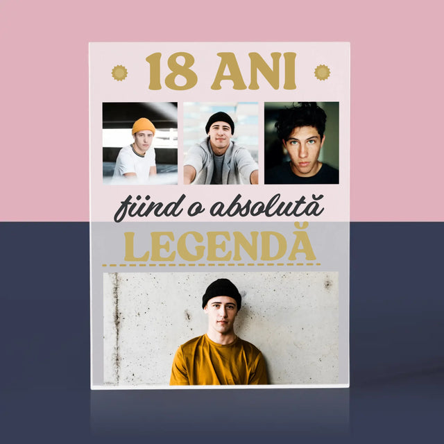 Colaj De Fotografii: 18 Ani Fiind O Legendă - Bloc Acrilic