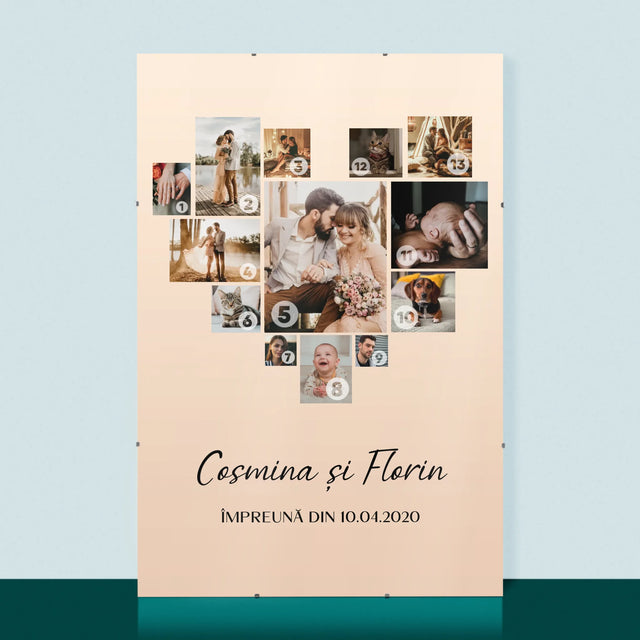 Colaj De Fotografii: Inimă - Colaj Din Fotografii - Poster