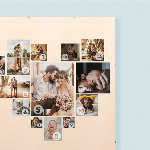 Colaj De Fotografii: Inimă - Colaj Din Fotografii - Poster