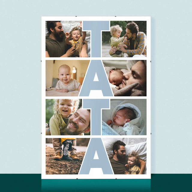 Colaj De Fotografii: Inscripție Tata - Poster