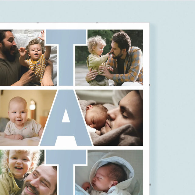 Colaj De Fotografii: Inscripție Tata - Poster