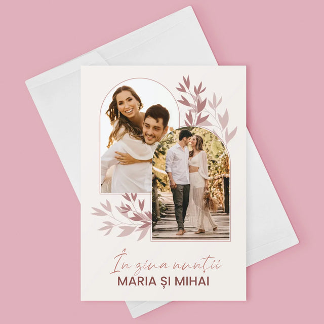 Colaj De Fotografii: În Ziua Nunții - Card Cu Felicitări