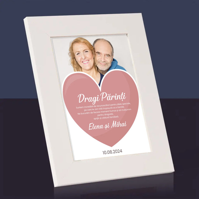 Fotografie Si Semnătură: Dragi Părinți - Ramă Pentru Fotografii (Horizontală)