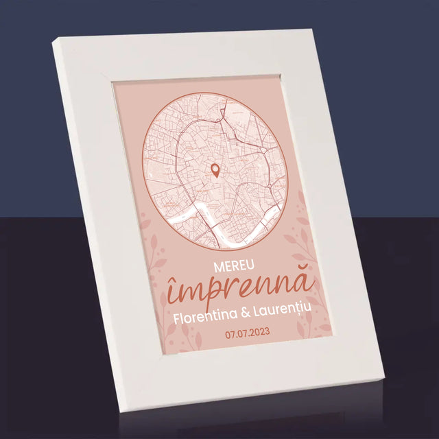 Harta Oraș: Harta Orașului: Mereu Împreună - Ramă Pentru Fotografii (Horizontală)