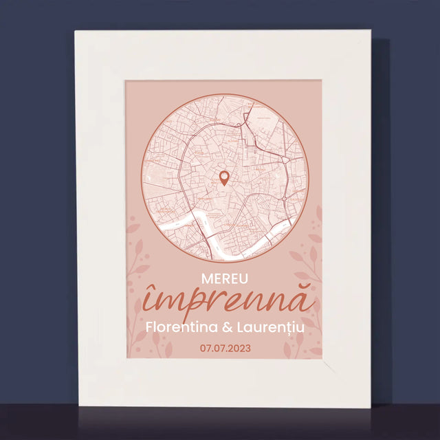 Harta Oraș: Harta Orașului: Mereu Împreună - Ramă Pentru Fotografii (Horizontală)