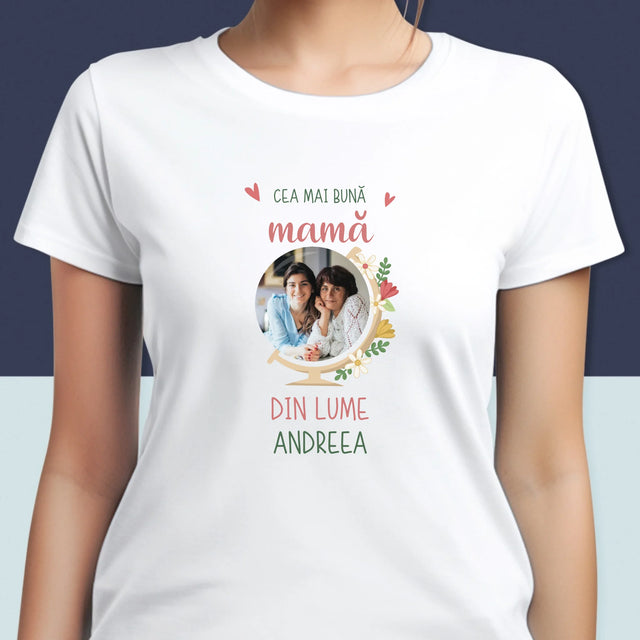 Fotografie Si Semnătură: Cea Mai Bună Mamă Lumea - Tricou Pentru Femei