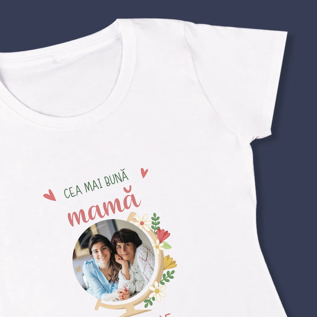 Fotografie Si Semnătură: Cea Mai Bună Mamă Lumea - Tricou Pentru Femei