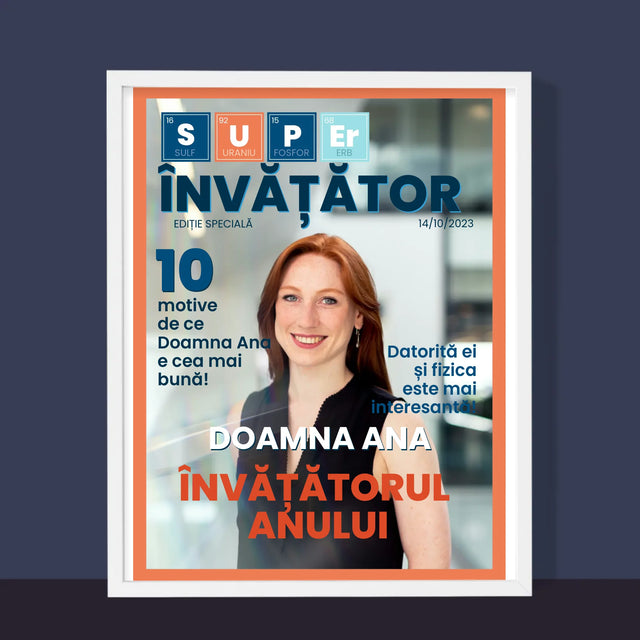 Coperta revistei: Super Teacher - Imprimare inramata | RO