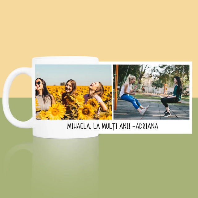 Colaj De Fotografii: 2 Fotografii Cu Inscripție - Cană