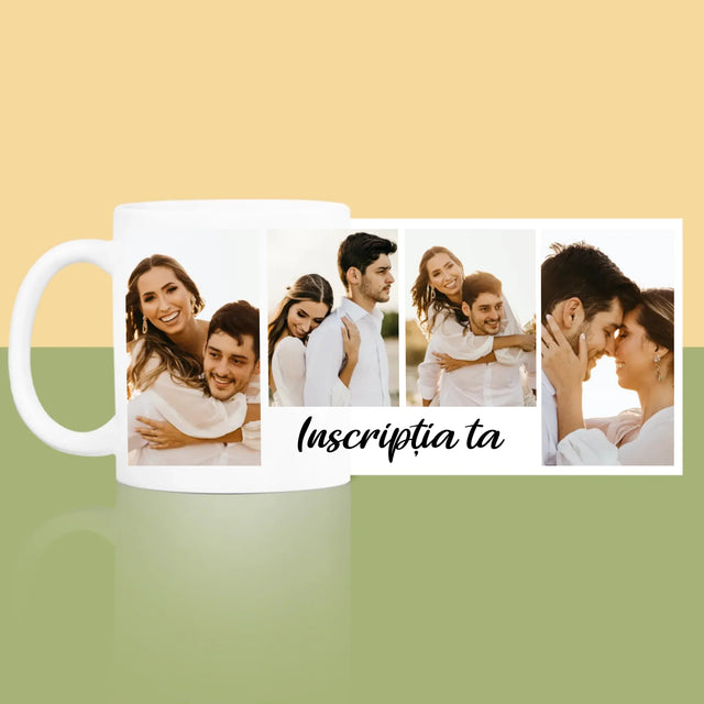 Colaj De Fotografii: 4 Fotografii Cu Inscripție - Cană