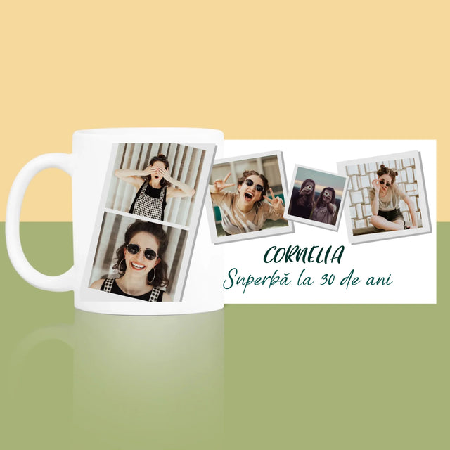 Colaj De Fotografii: Superbă La 30 De Ani - Cană