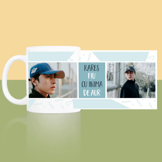 Colaj De Fotografii: Fiu Cu Inimă De Aur - Cană