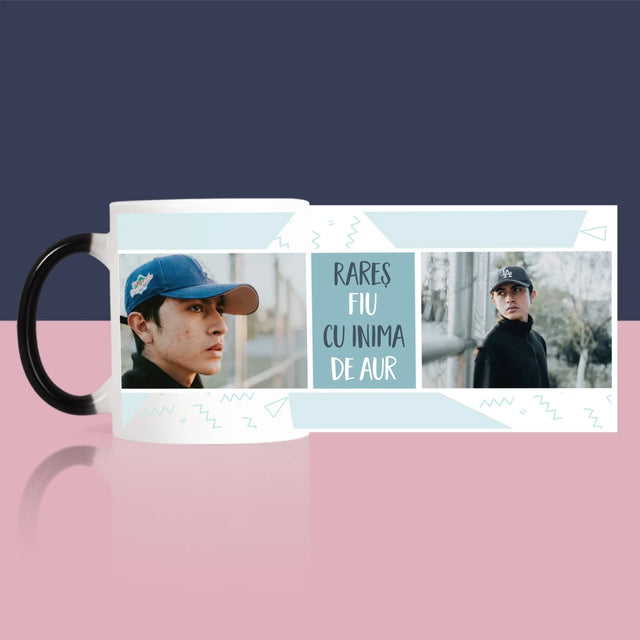 Colaj De Fotografii: Fiu Cu Inimă De Aur - Cană