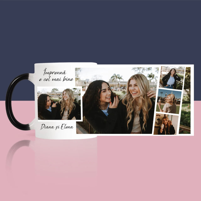 Colaj De Fotografii: Prietene Împreună E Cel Mai Bine - Cană