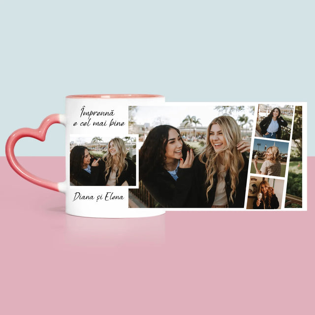 Colaj De Fotografii: Prietene Împreună E Cel Mai Bine - Cană