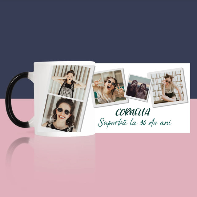 Colaj De Fotografii: Superbă La 30 De Ani - Cană