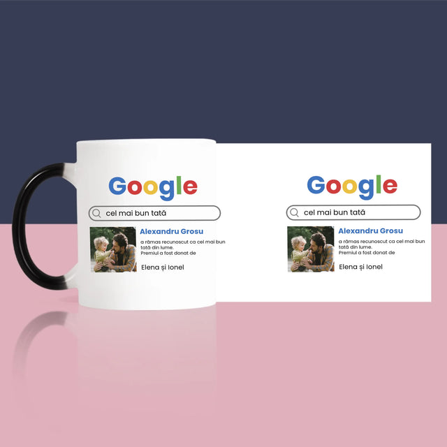 Fotografie Si Semnătură: Cel Mai Bun Tată Rezultat Google - Cană