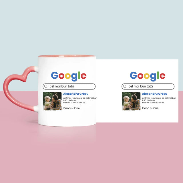 Fotografie Si Semnătură: Cel Mai Bun Tată Rezultat Google - Cană