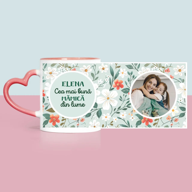 Fotografie Si Semnătură: Cea Mai Bună Mămică Flori - Cană