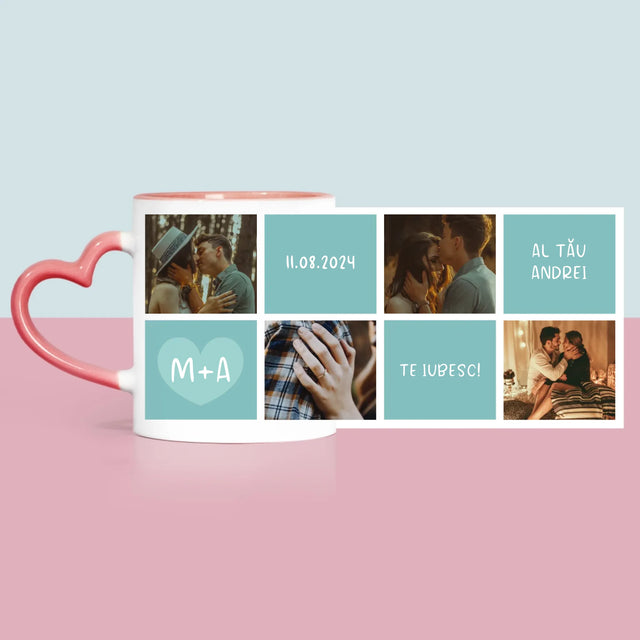 Colaj De Fotografii: Te Iubesc Inițiale - Cană