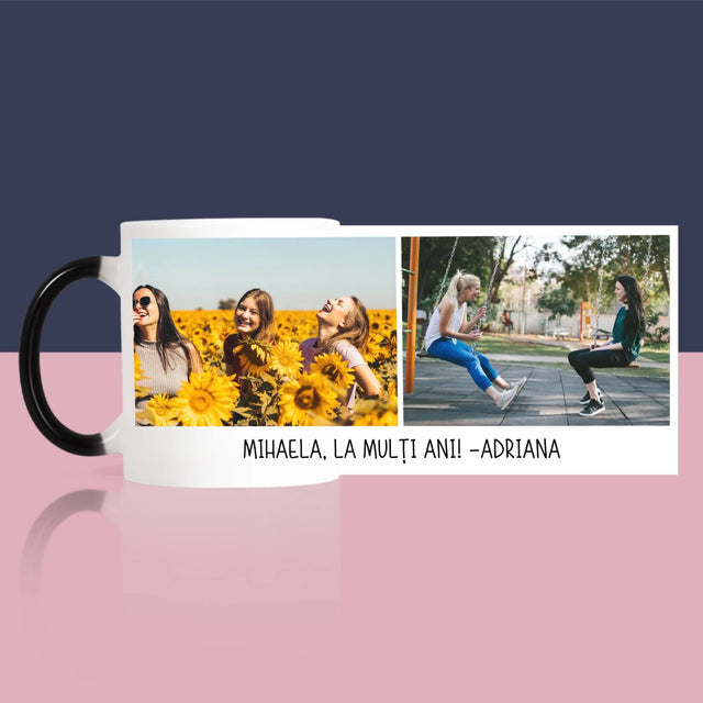 Colaj De Fotografii: 2 Fotografii Cu Inscripție - Cană