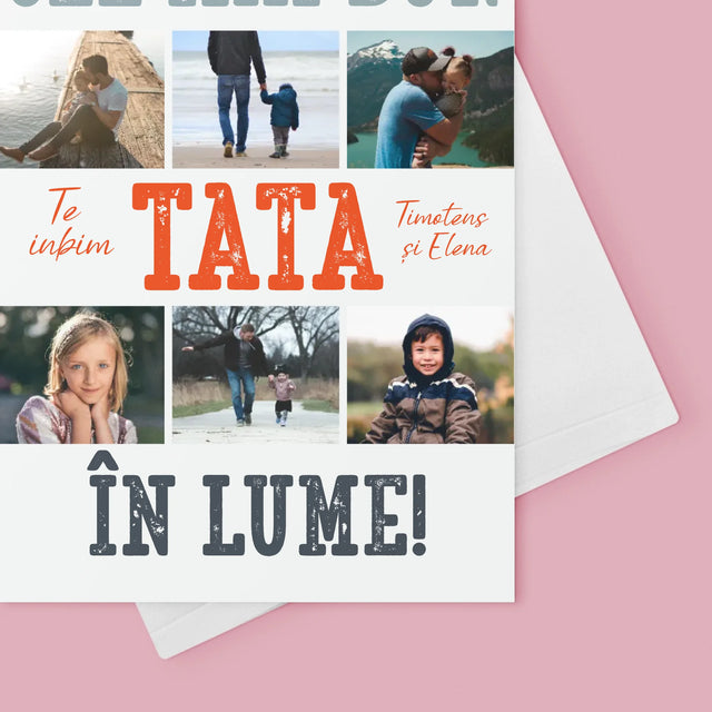 Colaj De Fotografii: Cel Mai Bun Tată Din Lume Fotografii - Card Cu Felicitări