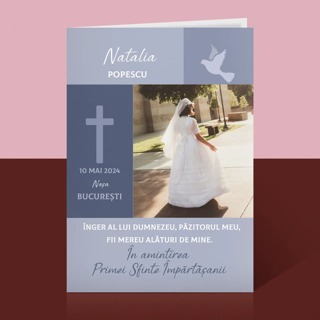 Fotografie Si Semnătură: Îngerul Lui Dumnezeu Comuniune - Card Cu Felicitări