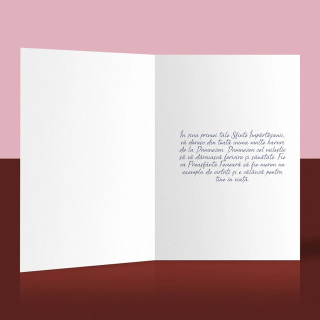 Fotografie Si Semnătură: Îngerul Lui Dumnezeu Comuniune - Card Cu Felicitări