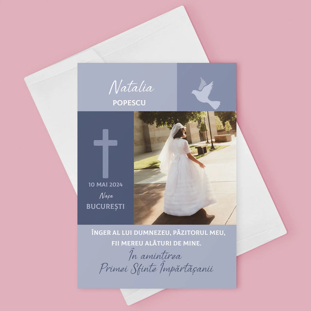 Fotografie Si Semnătură: Îngerul Lui Dumnezeu Comuniune - Card Cu Felicitări