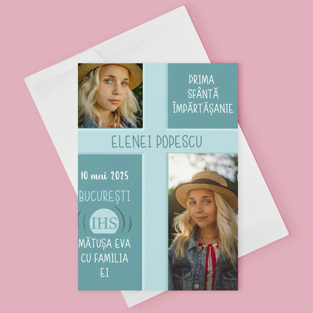 Colaj De Fotografii: Prima Sfântă Împărtășanie - Card Cu Felicitări