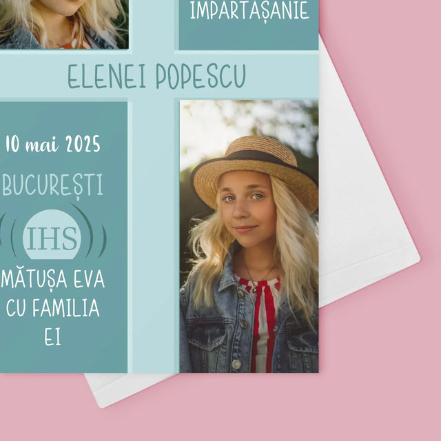 Colaj De Fotografii: Prima Sfântă Împărtășanie - Card Cu Felicitări