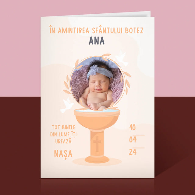 Fotografie Si Semnătură: În Amintirea Sfântului Botez - Card Cu Felicitări