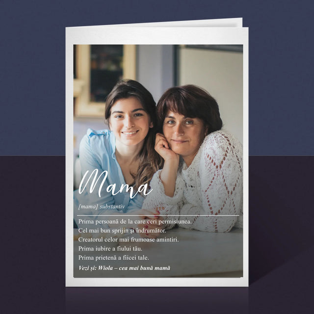 Fotografie Si Semnătură: Definiția Mamei - Card Cu Felicitări
