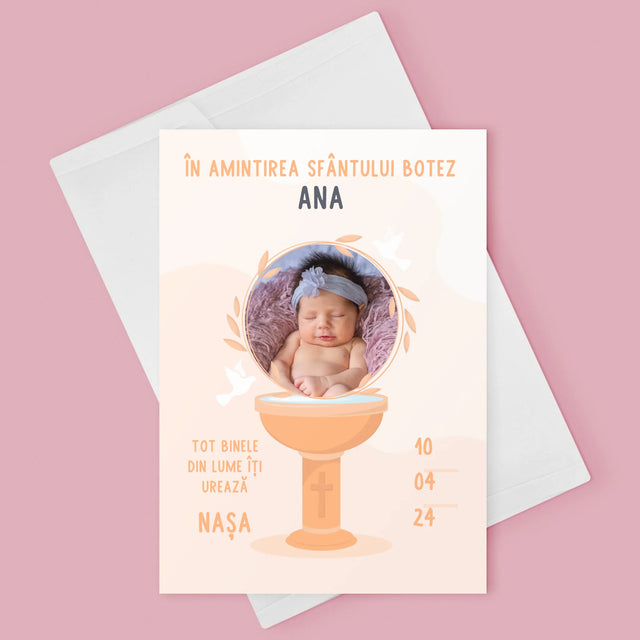 Fotografie Si Semnătură: În Amintirea Sfântului Botez - Card Cu Felicitări