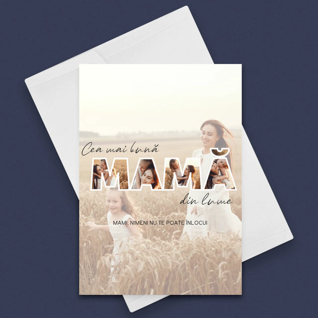 Cuvânt Din Fotografii: Cea Mai Bună Mamă Din Lume Fotografii - Card Cu Felicitări