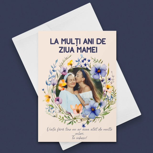 Fotografie Si Semnătură: La Mulți Ani De Ziua Mamei - Card Cu Felicitări