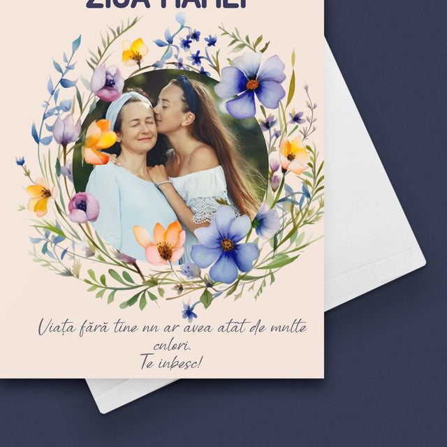 Fotografie Si Semnătură: La Mulți Ani De Ziua Mamei - Card Cu Felicitări